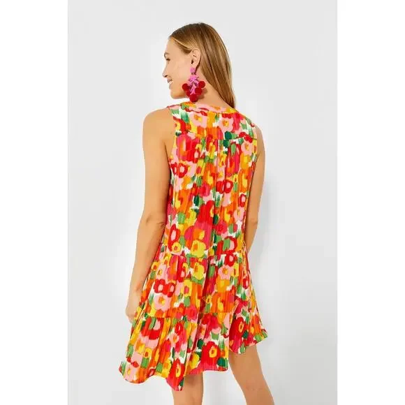 Tuckernuck Pomander Place Kenzo Magnolia Watercolor Dress Size Small - Picture 4 of 14